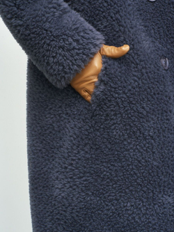 Шуба женская чебурашка тедди экомех, графитовая, SilverFox (арт. 1188-101)