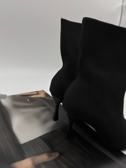 Ботильоны женские текстиль/эко кожа арт. 612-1 цвет "чёрный"