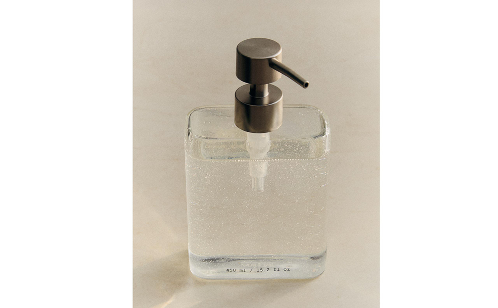 Zara Home дозатор для жидкого мыла, стекло, прозрачный
