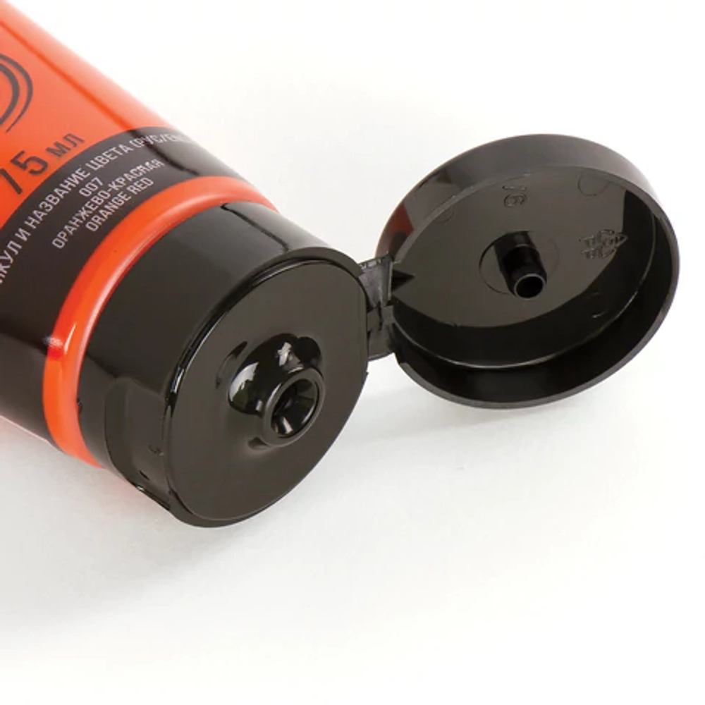 Краска акриловая художественная BRAUBERG ART CLASSIC, туба 75 мл, ОРАНЖЕВО-КРАСНАЯ, 191080