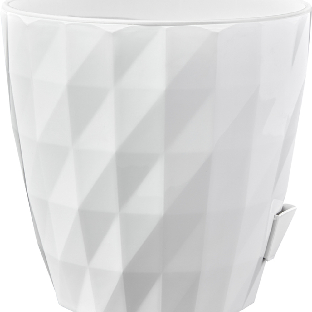 Кашпо для цветов пластиковое 3л d-16,5 см Соло «RUBY» Белый