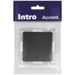 Переключатель перекрестный Intro Accent 6-108-05 10А-250В IP20 СУ AL/CU антрацит | Intro