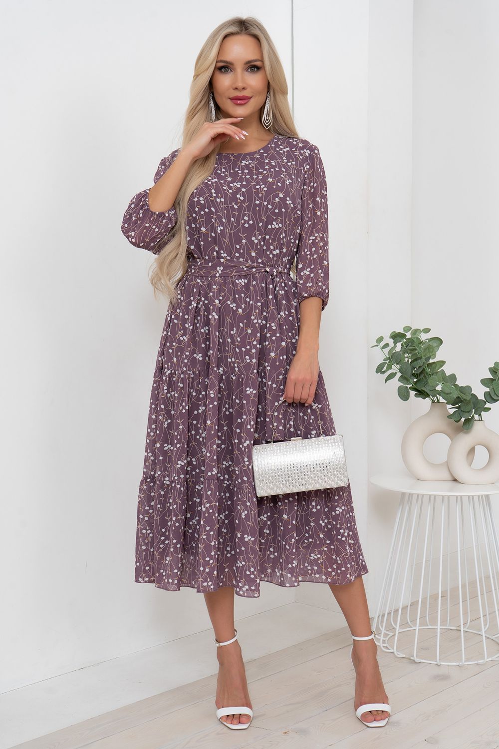 Платье Хелен (лиловый) Р11-1075/12 Nikol (Акция)
