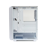 Корпус BaseTech eXtreme GFX-03, Без БП, ATX, белый, 4xFRGB FAN, 2xUSB2, 1xUSB3, бок: закалённое стекло (BT-GFX-03W-MESH-4F-RGB)