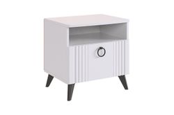 Тумба прикроватная (Белое дерево/Белый матовый)