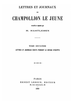 Lettres de Champollion le jeune. Volume 2 | Jean-François Champollion
