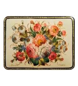 ШК-19/ 9-C Шкатулка в технике декупаж «Цветы» (10х8х3,5)