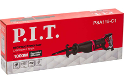 Сабельная пила P.I.T. 1000 Вт, 0-2800 об/мин, поворот рукоятка, ход 20 мм, съем. креп., пилки дер./металл PSA115-C1