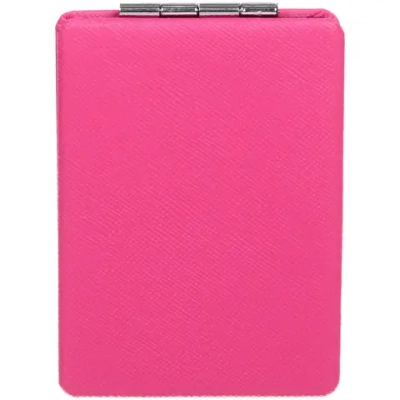 Зеркало косметическое двойное «ФРАТЕЛЛИ», прямоугольник, цвет розовый, 9*6см (пакет с подвесом)