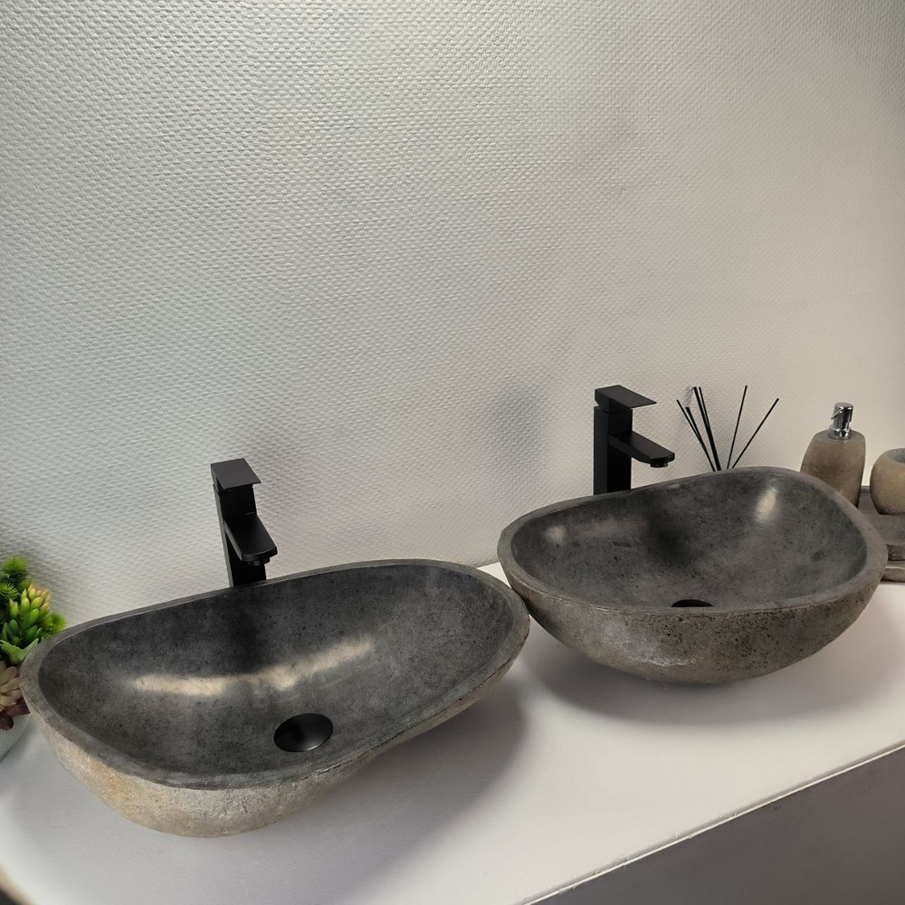 Раковина из речного камня ПАРА! RS-63842 54*38*15 2шт 0127