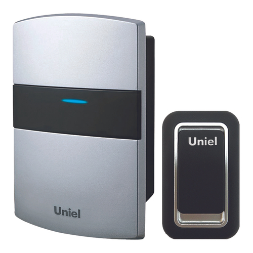 UDB-022E-R1T1-32S-SL Звонок электронный. 32 мелодии. 3 уровня громкости. Блистерная упаковка. Цвет-серебристый