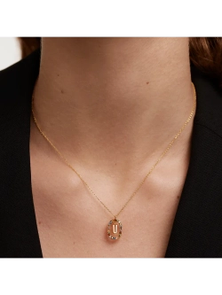 Колье Буква U серебро 925 пробы покрытое золотом