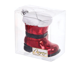 Елочная игрушка "Новогодний сапог" 8*5*8,5 см, Красный (Серпантин)