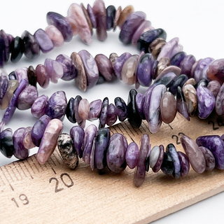 Чароит бусины, крошка 4-8 мм, цена за нить 38 см