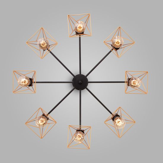 70107/8 / потолочный светильник / черный/латунь