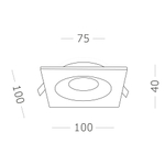 Светильник встраиваемый GU10 1х50W