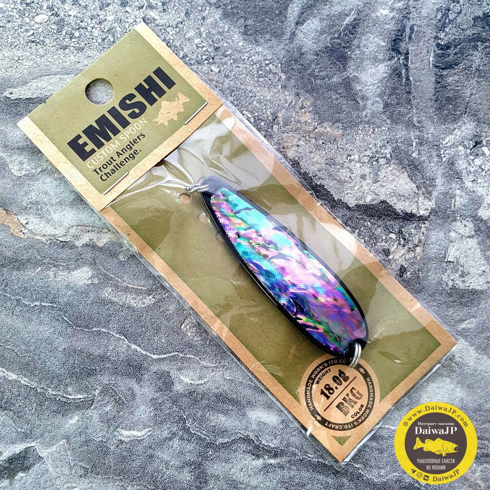 Блесна ITO CRAFT EMISHI CUSTOM SPOON AWABI 18g BKG