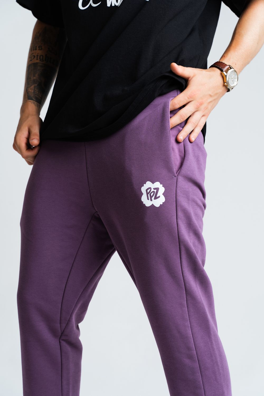 Брюки укороченные PPZ Фиолетовые