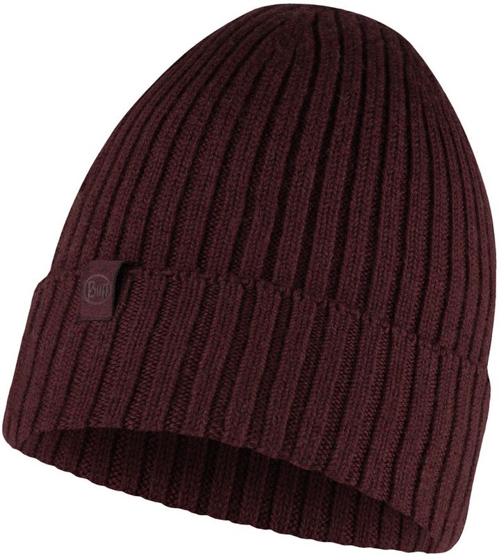 Вязаная шерстяная шапка Buff Hat Wool Knitted Norval Maroon Фото 1