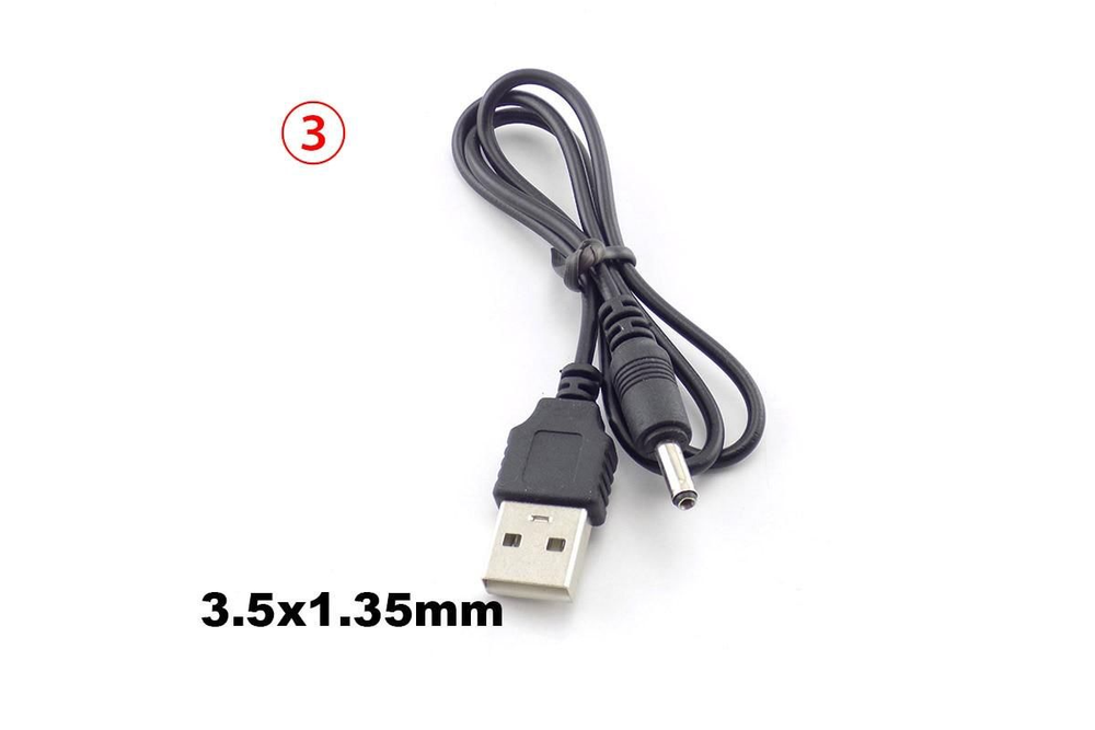 Кабель USB D12 3.5*1.35 (черный) 1,8м