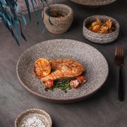 Салатник 1300 мл d 25,7 см h4,4 см Brown Untouched Taiga P.L. Proff Cuisine [1]