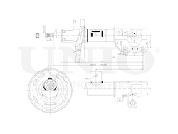 Амортизатор газовый передней подвески правый UNIO SAB-10265