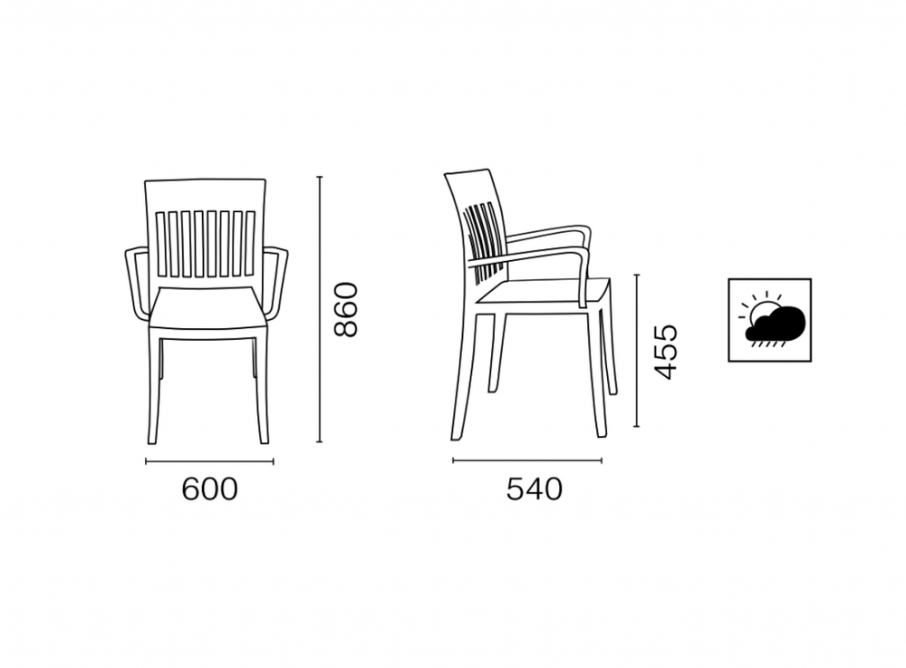 Кресло пластиковое Papatya Eden-K, кирпично-красный матовый