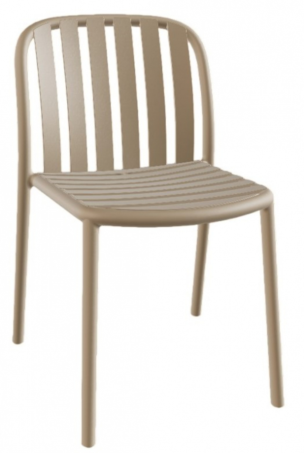 Стул пластиковый Papatya Galata-S, песочный