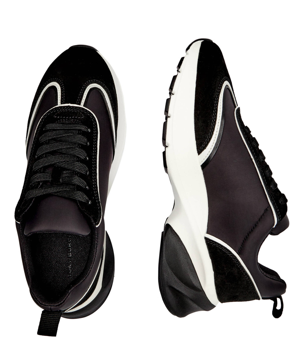 Кожаные кроссовки good luck trainer TORY BURCH - черный(161550)