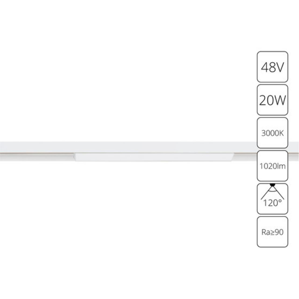 Магнитный трековый светильник Arte Lamp LINEA A4673PL-1WH