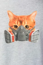 Футболка Regular Respirator Mask Cat Серый Меланж