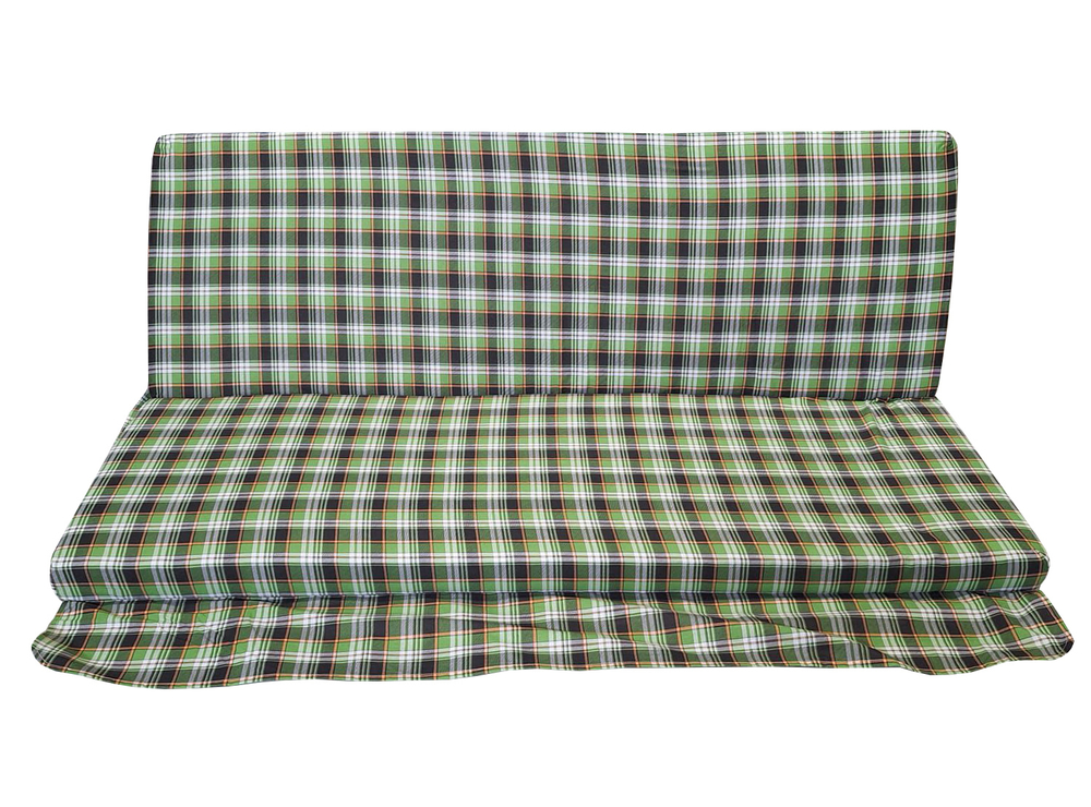 Мягкий элемент  1700х540х70 поликоттон М101-МТ016 арт.Люкс,Люкс-2,Комфорт,Триумф,Орбита,Ямайка,Майами (цвет ткани разноцветный рис.зеленая клетка "Garden story"