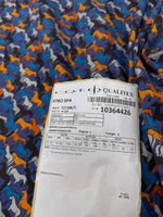 Блузочно-плательный поплин с рисунком (96%хлопок/4%эластан, Конный бунт на поле, 142, 92 гр/м2)