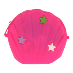 Кошелек "Ракушка" с прицепом, 13*12*4 см, силикон, разноцветный принт микс