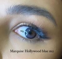 Синие линзы c окантовкой на 12 мес. Marquise Hollywood blue m2