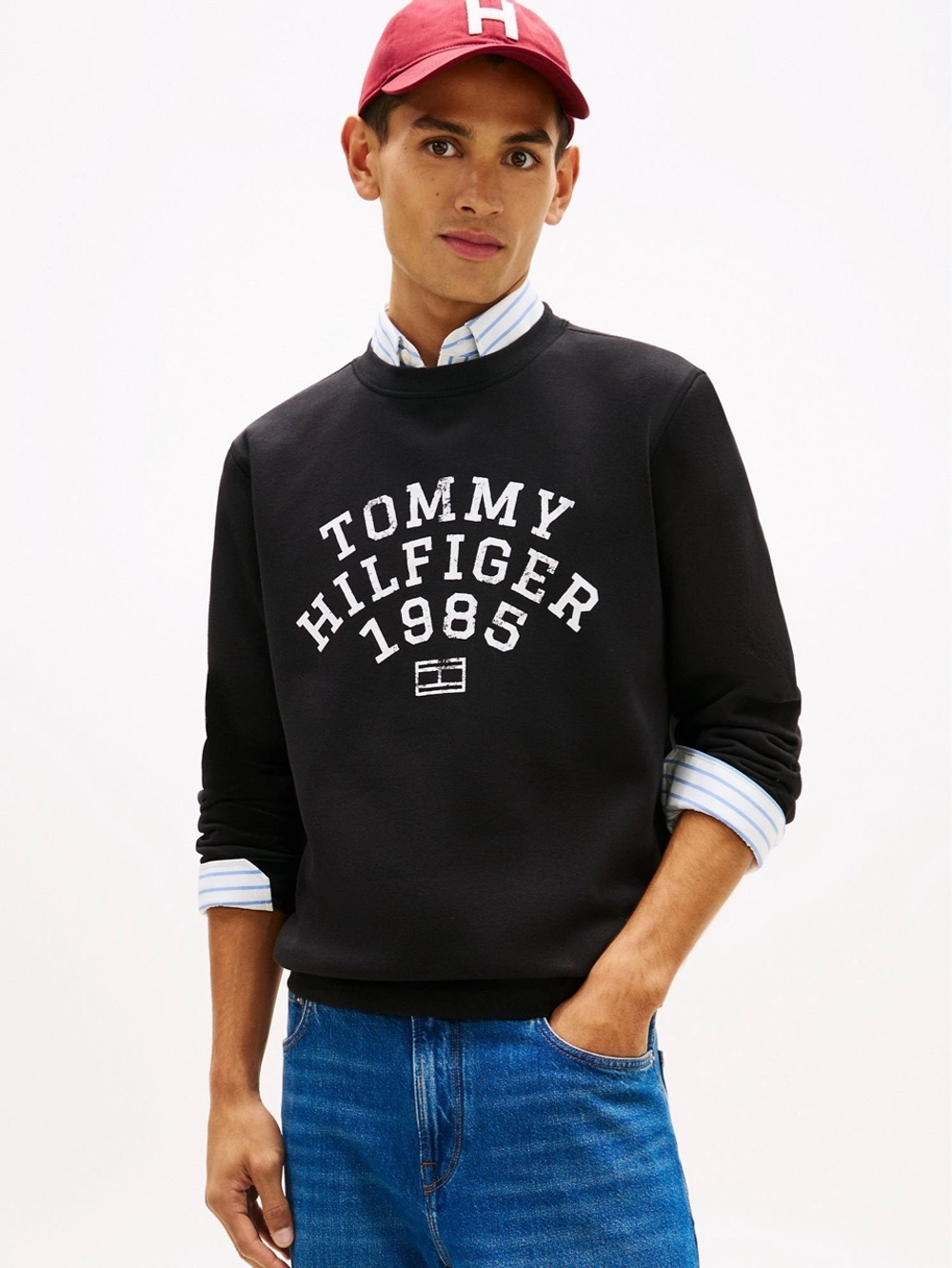 Свитшот Tommy Hilfiger Arch Logo Flex Fleece Black