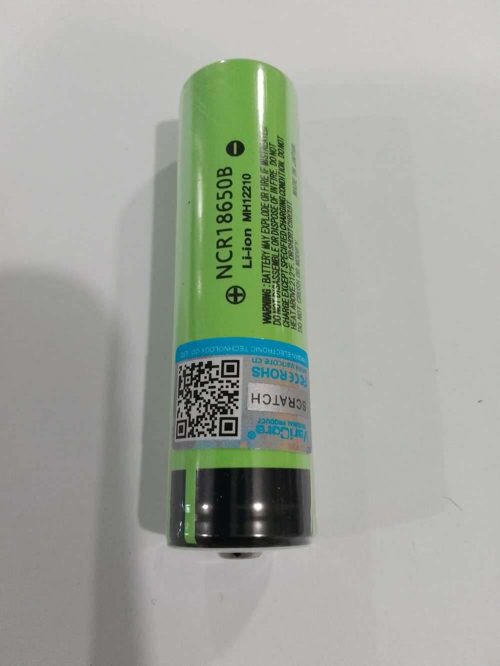 Аккумулятор 18650 (3,7V, 3000mAh) NCR18650B зеленые (бытовой)