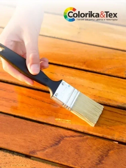 Лак для дерева яхтный алкидно-уретановый Colorika&Tex, для наружных и внутренних работ, глянцевый, 0.8 л.