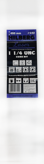 Коронка алмазная 142*450 Hilberg Laser 1 1/4 UNC HD718