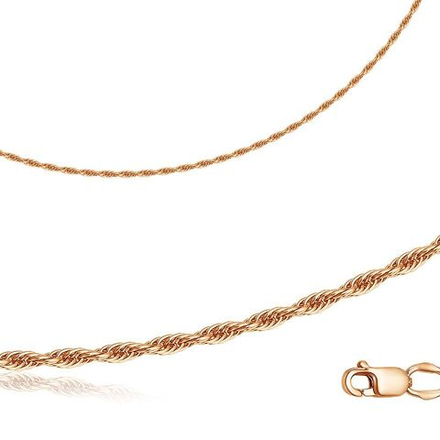 Цепь тройного плетения серебро с золочением 550 мм ЮКП-049