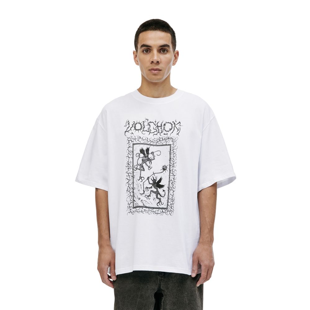 Футболка Волчок Fight белая