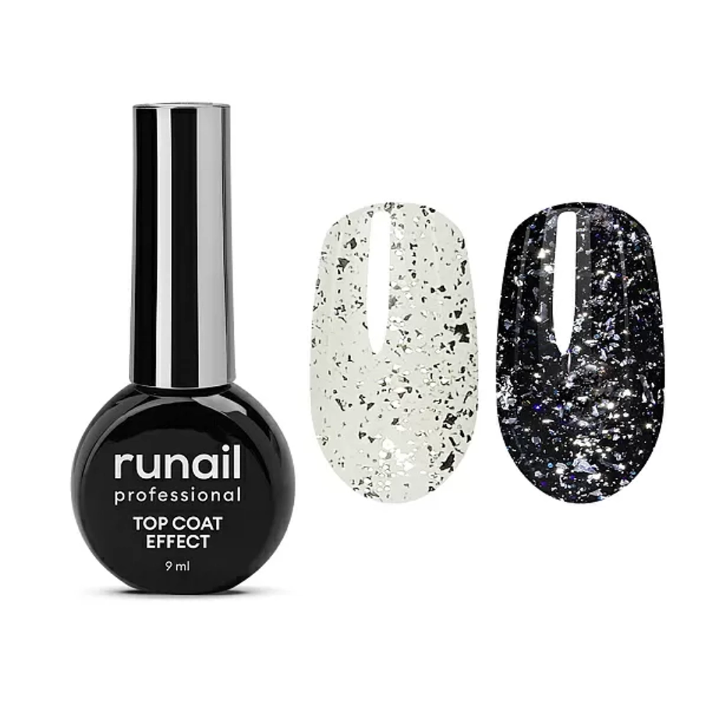 Глянцевый топ Top Сoat EFFECT SILVER POTAL, 9 мл №9908