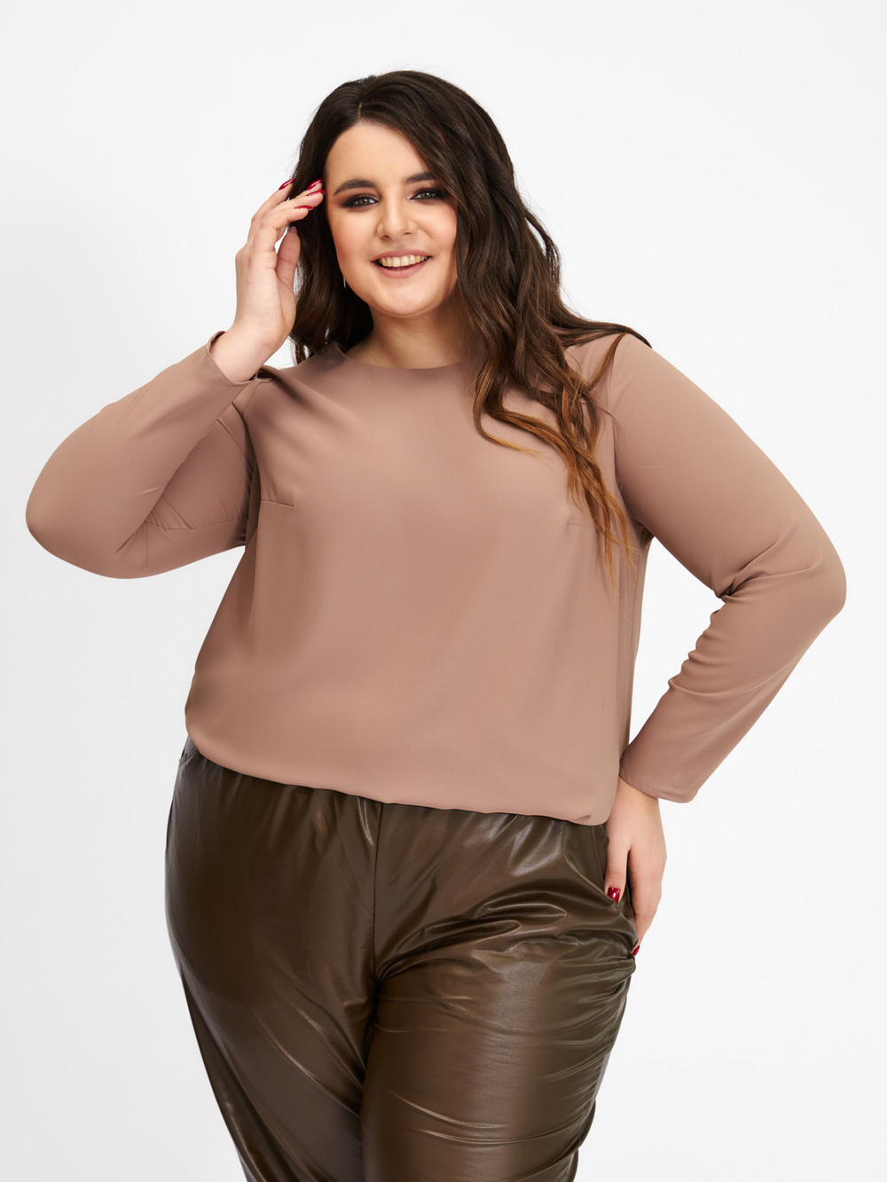 Блуза Б179-32 54-64 990 руб искуственный шелк (4)