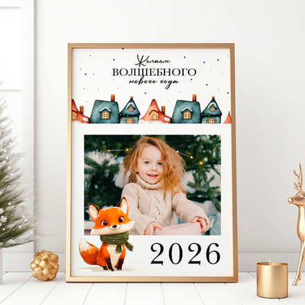 PSD-Календарь и коллаж "Лисёнок"