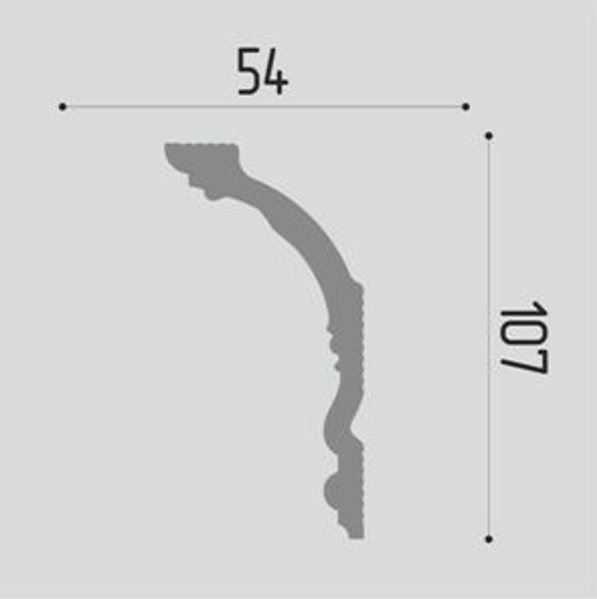 Плинтус потолочный Де-Багет Декор ДП 37/120