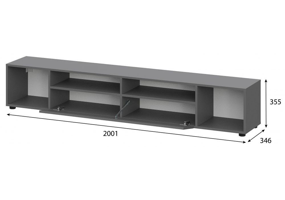 ТВ-тумба Сибити графит серый