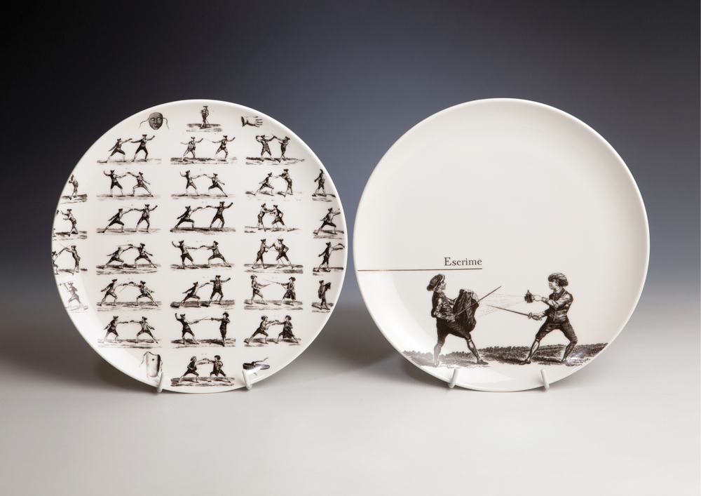 Подарочный набор тарелок "Фехтование"
