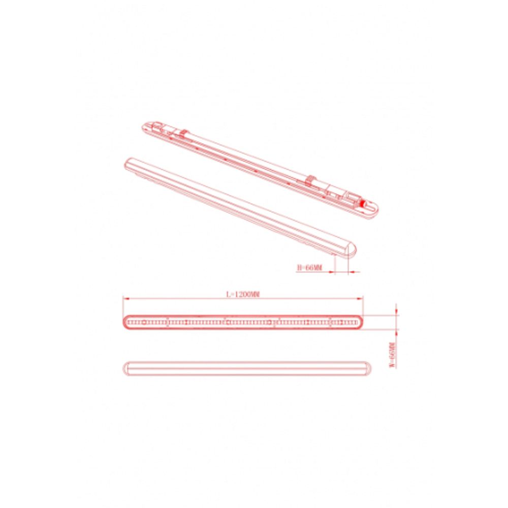 Линейный светодиодный светильник ЭРА SPP-201-0-40K-L32 32Вт 4000K 4160Лм 130Лм/Вт IP65 1200мм транзит до 10шт матовый | Линейные светодиодные светильники IP65