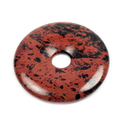 Кулон "Диск Би" обсидиан коричневый асс.