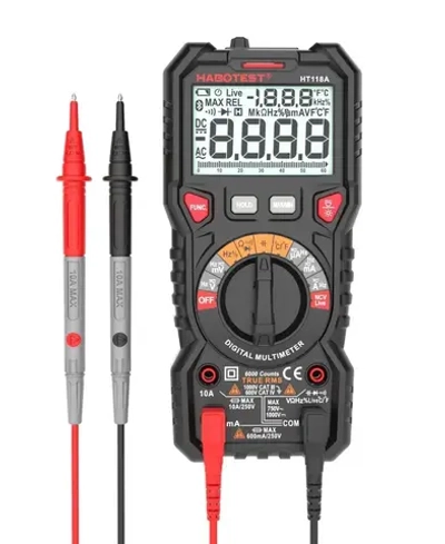 Цифровой мультиметр HT118A Habotest автомат емкость частота температура поиск проводки ток фаза фонарик подсветка True RMS